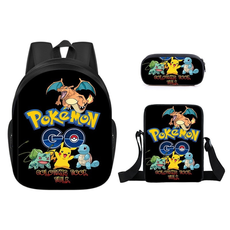 Conjunto Bolsa Lancheira e Estojo Pokémon