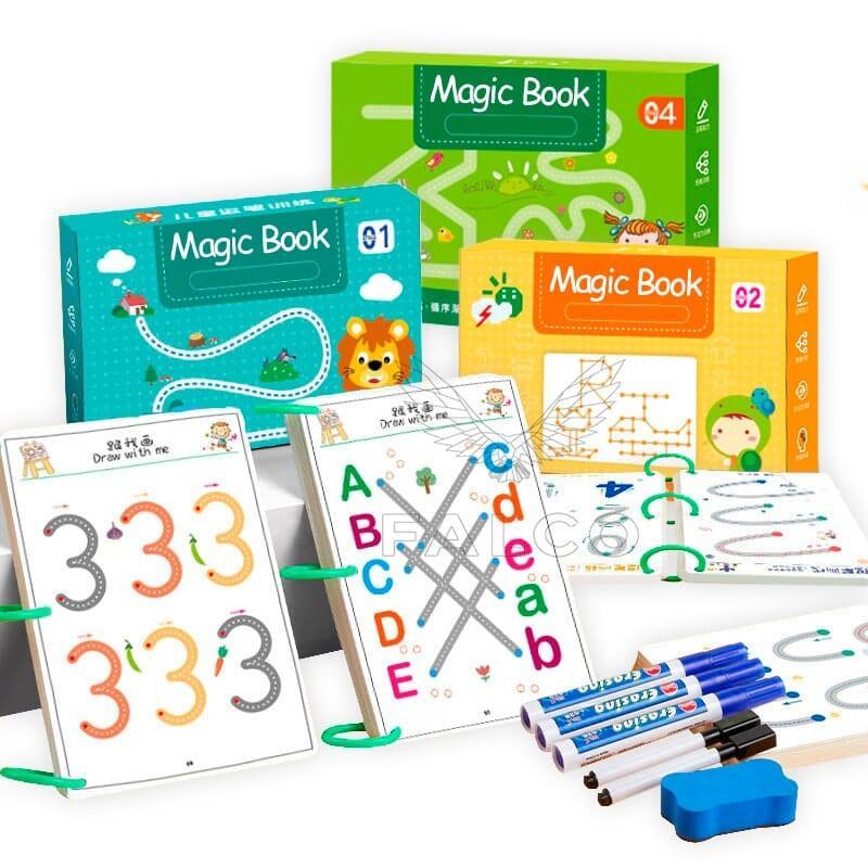 Caderno de Traço e Desenho Infantil Magic Book + Ebook Desenvolvimento Infantil (BRINDE!) - Minha loja
