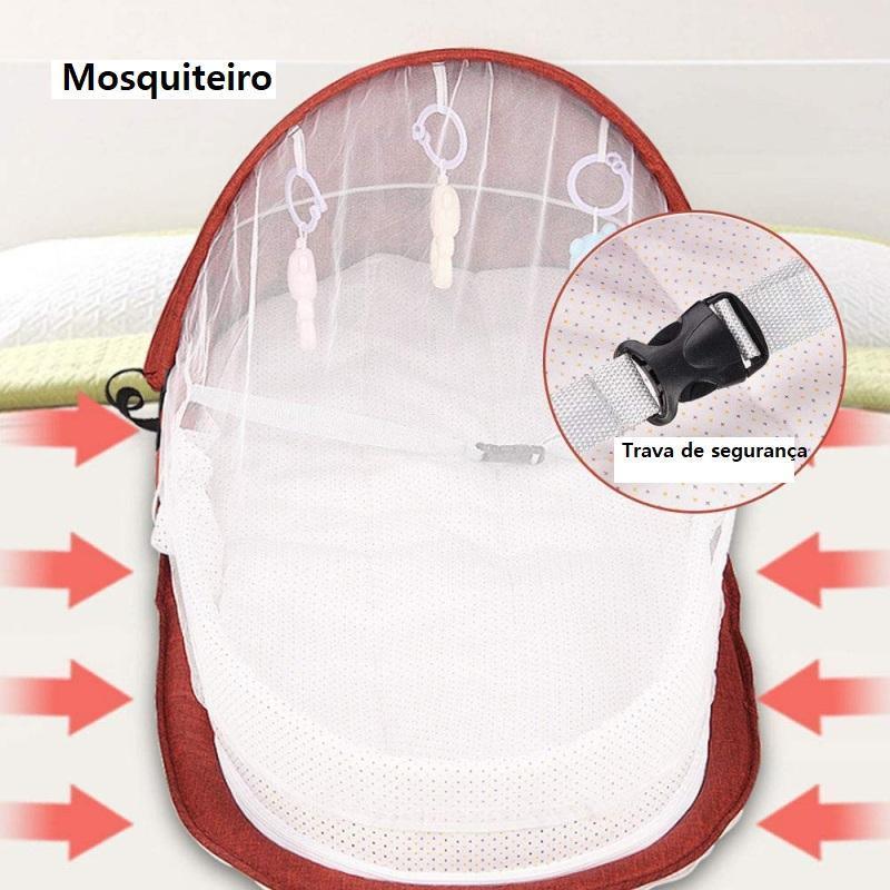 Chiqueirinho Bolsa Berço Portátil mala de bebê viagem proteção solar e mosquitos movel baby crib dobrável - My Store